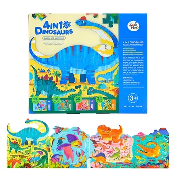 Copii Distractiv de Puzzle Dinozauri/Patru Sezoane Puzzle-uri Luminoase Schelet de Dinozaur Copii Puzzle Mare jucarii Jucarii pentru Copii, Cadouri
