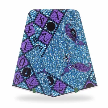 African Wax Ghana Ceara Tesatura de Bumbac de Înaltă Calitate, Angola Ceara de imprimare 6 yarzi/Bucata Pentru rochie de mireasa