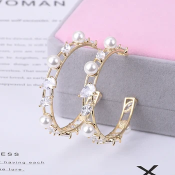 XIUMEIYIZU Moda Cercel de Lux Cubic Zirconia Jewelri Cadou pentru Aniversarea Femei Cercel de Perla en-Gros Cercei
