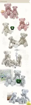 De Lux Clasic Teddy Bear Cârpă Papusa Cu Cravată De Calitate Superioară Copil Drăgălaș Ursuleț De Pluș Animale Papusa Handmade Din Bumbac Comune Urs