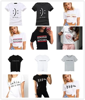 2019 Vinde Fierbinte pentru Femei T-shirt Harajuku Model Scrisoare de Imprimare de Top Tricou Casual pentru Femei Tricou Maneca Scurta Camisetas Mujer