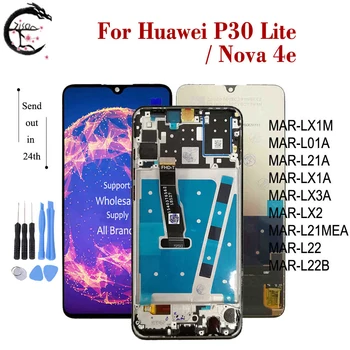 LCD Cu Rama Pentru Huawei P30 lite MAR-L01A LX1A LX2 L21A LX3A LCD Full Display Touch Screen Digitizer Ansamblul Nova 4e Display