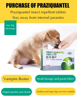 CHZK Deparazitare medicina la câini mijlocii și mari câini Demubianmu animale de companie deparazitare tablete orale insecticid, Schistosoma teniei 6P