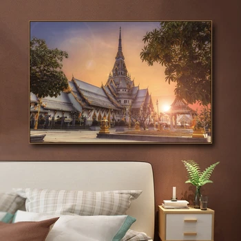 Thailanda Grand Palace Poster de Perete de Arta Canvas Tablou Modern Postere si Printuri Poze de Perete Pentru Camera de zi de Decorare Dormitor