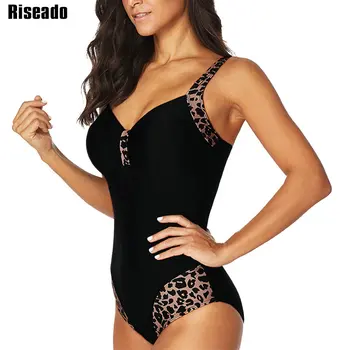 Riseado Nou Sexy Push Up Costume de baie Femei Leopard de Imprimare O singură Bucată de Costume de baie Beach Purta Plus Dimensiune Costume de Baie XXXL