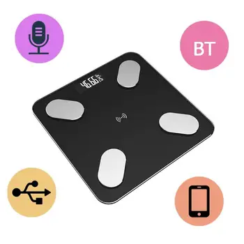 Digital Grăsime Scară Greutate de Voce Inteligent Bluetooth APP Electronice a CONDUS Body Fat Scale de Baie pentru Apple IOS Echilibru de uz Casnic