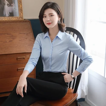Nou Stil De 5 Culori Uzura de Muncă În 2020 Femei Tricou Doamne Elegante de Birou Formale Bluza Plus Dimensiune 5XL Femei Topuri si Bluze coreeană