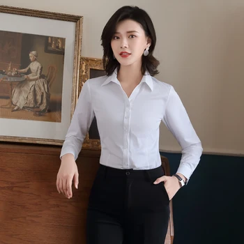 Nou Stil De 5 Culori Uzura de Muncă În 2020 Femei Tricou Doamne Elegante de Birou Formale Bluza Plus Dimensiune 5XL Femei Topuri si Bluze coreeană