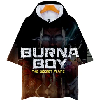 Burna Boy Tricou 2020 Hip-Hop, Reggae 3D cu Gluga pentru Bărbați T-shirt Vara Maneca Scurta Femei Tricou Streetwear Harajuku Haine