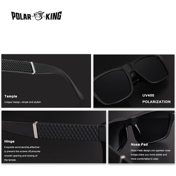 POLARKING Brand Polarizat ochelari de Soare Barbati Pătrat Rotund Călătorie de conducere Ochelari de Soare de Înaltă Calitate de Pescuit Ochelari de Oculos Gafas