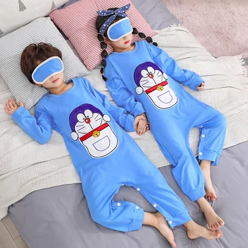 Fete Baieti Homewear Primăvară Maneca Lunga Onesie Pijamale Desene animate Dinosaur 3D Animal Onesies Copii Bumbac Salopeta Copii îmbrăcăminte de noapte