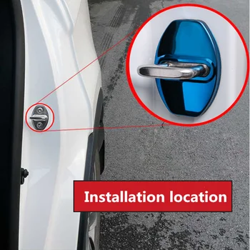 Styling auto Door Lock Acoperire Embleme Caz Pentru Volkswagen GTI Rline Polo, Golf, Passat B5 B6 Scirocco Lavida Santana Touran Magotan