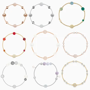 Moda Bijuterii SWA Nou REMIX RUNDA de COLECTARE STRAND PEARL Brățară de Cristal de Lux Pearl în Formă de Femei la Modă Cadou Romantic