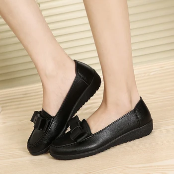 ZZPOHE 2017 Primavara toamna Femei pantofi de moda lady fund Moale pantofi casual confortabil anti-alunecare, negru, femeie pantofi plat