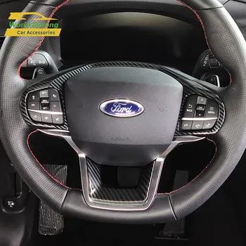 Pentru Ford Explorer 2020 U625 Accesoriile ABS fibra de Carbon Volan Masina Comuta Butonul de Control Rama Decor Acoperi