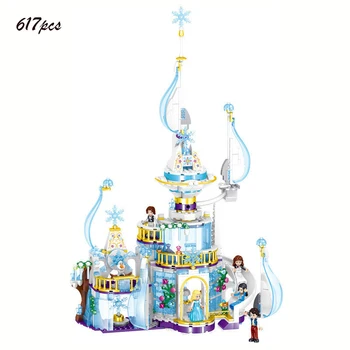 Disney Magazin Alimentar Congelat Film Elsa Magic Castel de Gheață fete Blocuri Caramizi Jucarii Princess Castle Fete Prieteni