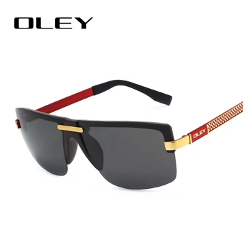 OLEY Moda Barbati Fara rama ochelari de Soare Polarizat Clasic Pilot Ochelari de protectie UV400 Gafas De Sol Y4909 Suport LOGO-ul personalizat