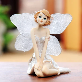 Fată drăguță de dans Rășină Europa Zână Figurine & Miniaturi Pentru Acasă Decorare Accesorii Zână Grădină Miniaturi Decor Acasă