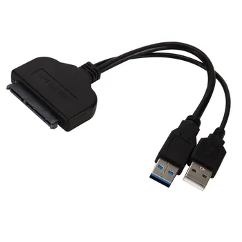 USB 3.0 sau USB2.0 la SATA 22Pin Cablu Adaptor pentru 2.5 / 3.5 inch HDD Extern de Putere Hard Disk Converter