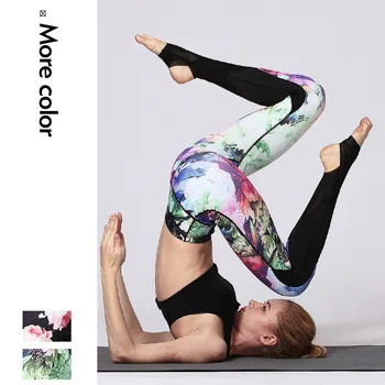 Noi Imprimate cu uscare Rapidă Sport Pantaloni Jos Digitale Imprimate Picior Pantaloni de Yoga