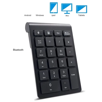2.4 G/fără Fir Bluetooth 3.0 Tastatura Numerică tastatura Numerică 22 De Taste Tastatură Digitală pentru Contabil Casier Laptop Notebook Tablete