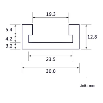 Drillpro 400-1200 mm T-slot T-track Mitra Urmări Dispozitivul de Fixare Slot 30x12.8mm Pentru Masa Văzut Tabel Router Instrument pentru prelucrarea Lemnului