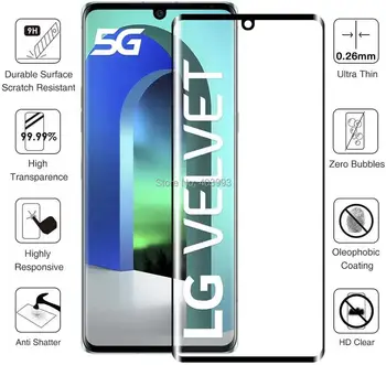 Pentru LG Catifea 5G Caz Pentru LG Catifea 5G de Lux Moale TPU Caz Telefon Cu sticla Temperata Pentru LG Catifea 5G
