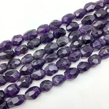 Naturale Cristal Violet Ametist Piatra Margele Fatetate Ovale Tambur 12-16 mm Bijuterii DIY Face Provizii Rare Șirag de mărgele