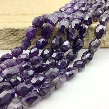 Naturale Cristal Violet Ametist Piatra Margele Fatetate Ovale Tambur 12-16 mm Bijuterii DIY Face Provizii Rare Șirag de mărgele