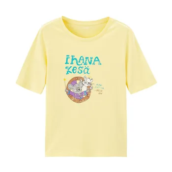 INMAN Primăvara Literară de Bumbac Vrac Funnr Animale Imprimate Moda All-meci cu Maneci Scurte T-shirt