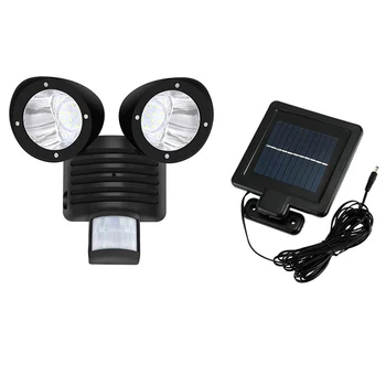 22 LED Far Reglabil Dual Securitate Detector Solar Lumină la fața Locului PIR Senzor de Mișcare în aer liber Proiector