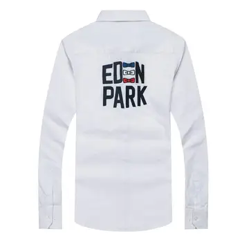 Fierbinte Franța Brandului Eden park Cămașă de afaceri pentru Oameni de calitate de Top de Bumbac Tricou Masculin Broderie rochie casual sociale tricouri M LA 3XL