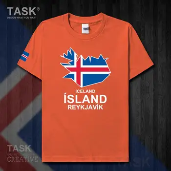 Islanda ISI Islandez ESTE Reykjavík mens t shirt noi Topuri cu maneci Scurte haine tricoul echipei naționale țară harta vara 50