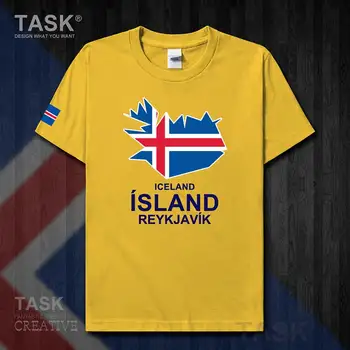 Islanda ISI Islandez ESTE Reykjavík mens t shirt noi Topuri cu maneci Scurte haine tricoul echipei naționale țară harta vara 50