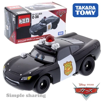 Takara Tomy TOMICA C-36 Cars Lightning McQueen (Poliție Tip) Hot Pop pentru Copii Jucarii pentru Autovehicule turnat sub presiune, Metal Model de Colecție