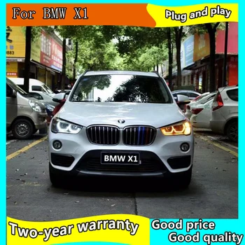Styling auto LED Lampă de Cap pentru BMW X1 faruri 2016-2019 pentru X1 Full LED unghi ochii drl H7 faza inaltime fascicul toate LED