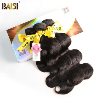 BAISI Par Indian Virgin Hair Corpul Val 10A Prime Extensii de Par 3 Pachete De Păr Uman