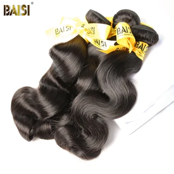 BAISI Par Indian Virgin Hair Corpul Val 10A Prime Extensii de Par 3 Pachete De Păr Uman