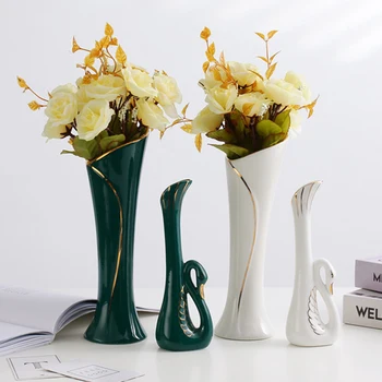 Nordic light lux vaza ceramica masă living flori uscate acasă ornamente decor creativ simplu vaza ceramica