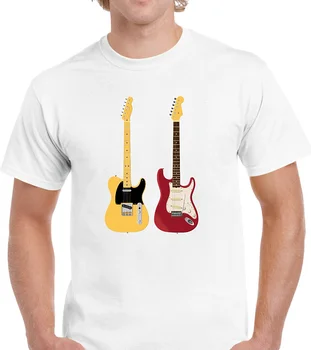 Mens Chitara Stratocaster Telecaster Muzica Retro Benzi Funky T-Shirt P128