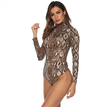 Costume De Corp Pentru Femei Sexy Cu Maneci Lungi Vladan Kardashian Același Mod Bodycon Imprimare Salopeta Femei Guler De Sus Haine De Sex Feminin