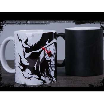 Anime JK Overlord Ainz Ooal Rochie de Cosplay Marca Schimbare de Culoare Craniu Momonga de zi cu Zi Bea Cana de Ceai Lapte Cafea Cana Ceramica