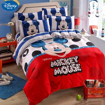 Disney Mickey mouse-Set de lenjerie de Pat Plapuma fata de perna Minnie mickey desene animate pentru Copii set de pat textile de Casa