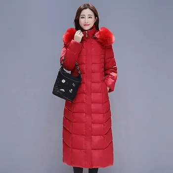 Noul hanorac jacheta femei jachete de iarnă super mari dimensiuni 7XL gros cald guler de blană haină lungă femei palton femei jachete P33