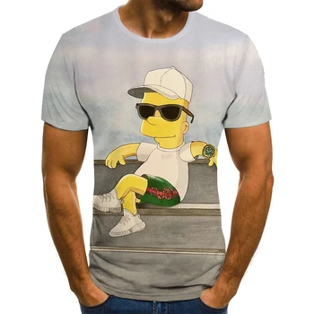2020 nou de imprimare 3D Simpson îmbrăcăminte de tineret pentru copii T-shirt 3DT tricou tricou Harajuku bărbați și femei T-shirt