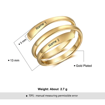 Ladder sew Post-impressionism Personalizate spirală răsuciți inelul gravat 2 nume de aur de argint din  oțel inoxidabil personalizate reglabil inele promisiune pentru o bbf  cumpara online ~ Bijuterii si accesorii \ Otopark.ro
