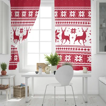 Ren de crăciun Fulg de nea Textura de Perdele Fereastră Decor Dormitor Bucatarie draperii Perdele pentru Camera de zi