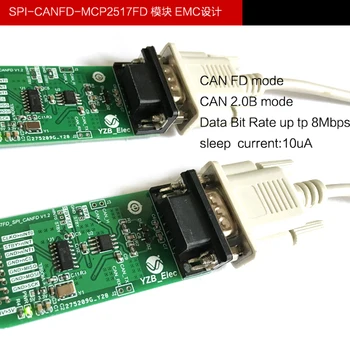 POATE FD Rețea de Autobuze Modulul SPI Interface MCP2517FD CANFD Trimite Codul Sursă