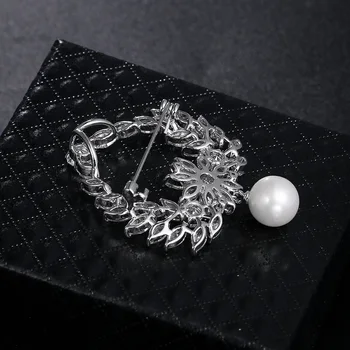 Baiduqiandu Calitate de Top AAA zircon Cristal in Forma de Inima Broșe pentru Femei Fete Cadouri Bijuterii