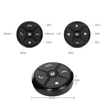 Universal Auto Volan Controller 4-Tasta de Muzică fără Fir de Navigație GPS de la Distanță de Control Butoane Negre
